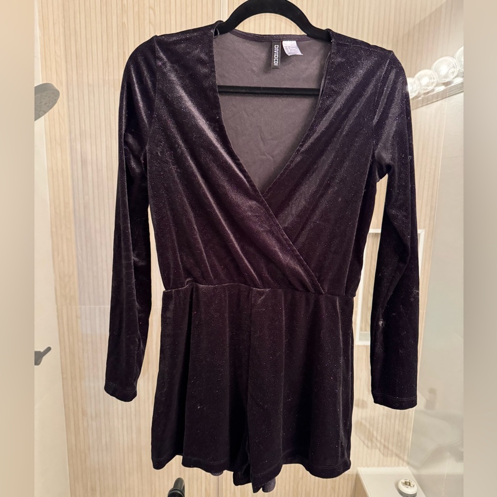 Divided Black Sparkle Romper